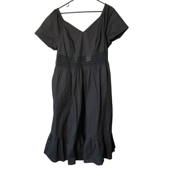 Torrid Black Sweetheart Neck Flutter Sleeve Midi Dress - Picture 4 of 11